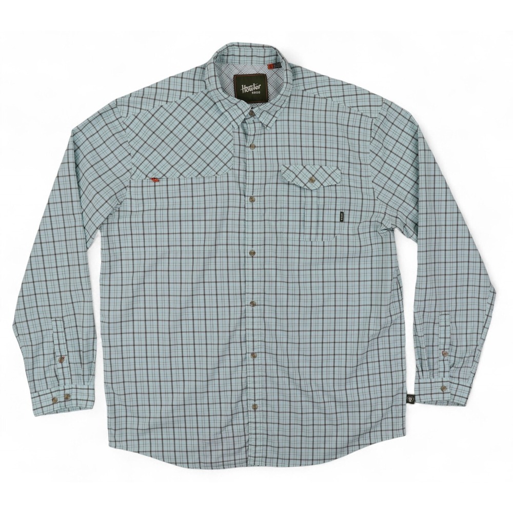 Howler Brothers Light Blue Plaid Button-Down Shirt